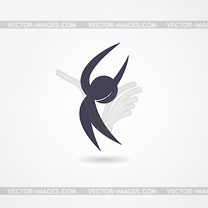 Gymnast icon - vector clipart