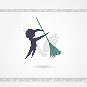 Janitor icon - vector image