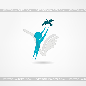 Ornithology icon - vector clipart