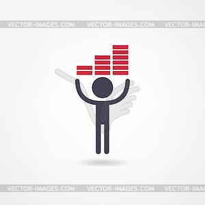 Income icon - vector clip art