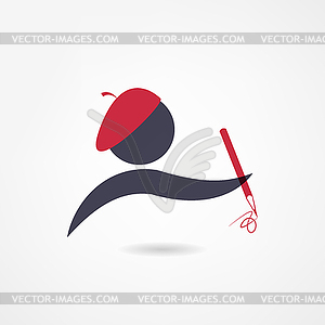 Artist icon - vector clipart / vector image