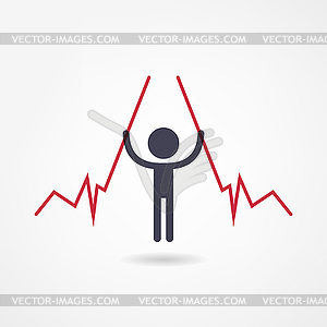 Income icon - vector clipart