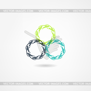 Abstract icon - color vector clipart