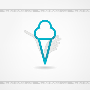 Ice cream icon - vector clipart / vector image