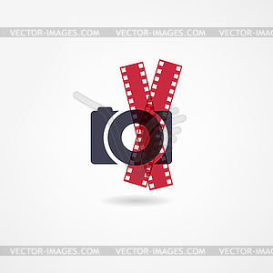 Photo icon - vector clip art