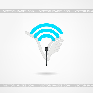 Wi-fi icon - royalty-free vector clipart