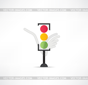 Traffic light icon - vector clipart