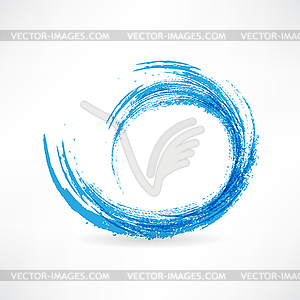 Sea wave. Painted with brush. Design element - vector image