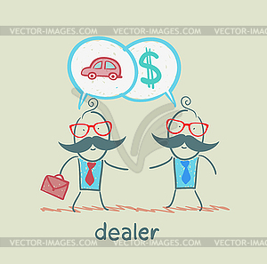 Business meeting dealers - vector clip art