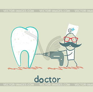 Sverdlov tooth doctor - vector image
