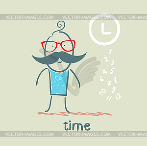 People and time - vector clipart