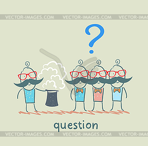 People ask magician - vector image