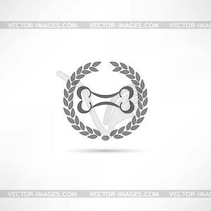 Bone icon - vector clipart