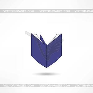 Книга значок - изображение в векторном виде