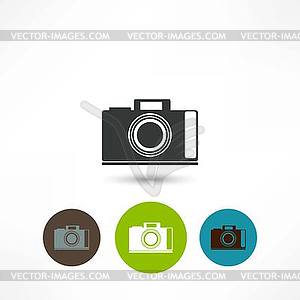 Camera icon - stock vector clipart