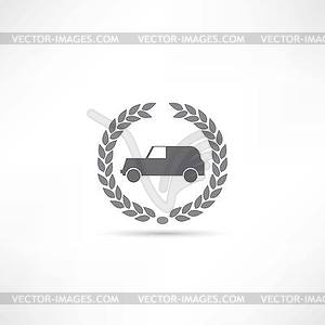 Автомобильная икона - векторизованное изображение клипарта