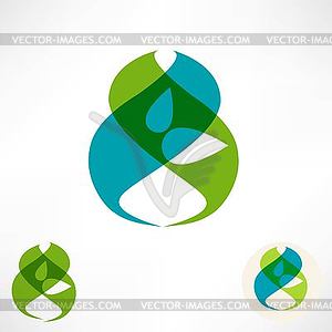 Eco icon - vector image