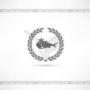 Fish icon - stock vector clipart