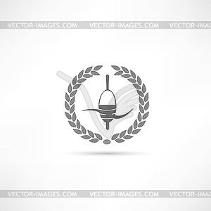 Fishing icon - vector image