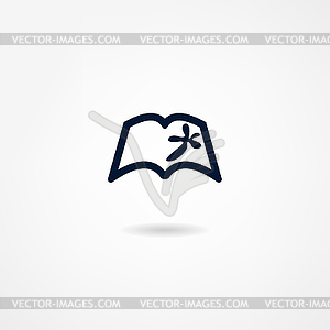 Book icon - vector image