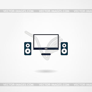 TV icon - vector clipart