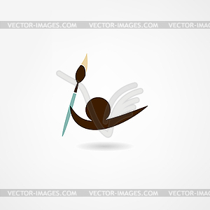 Artist icon - vector clip art
