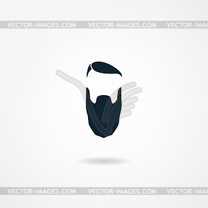 Beard icon - vector clipart