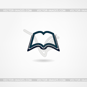 Book icon - vector clipart