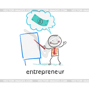 Entrepreneur presentation - vector image