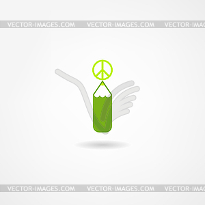 Eco icon - vector clipart