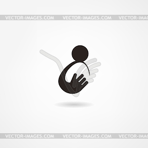 Hand icon - vector clip art