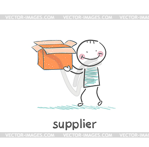 Supplier is an empty box - vector clip art