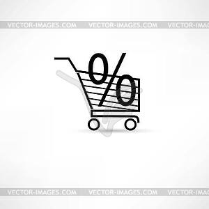 Shopping icon - royalty-free vector clipart