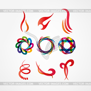 Abstract icon set - vector image