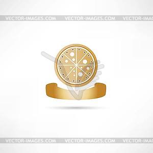 Bakery pizza icon - vector clipart