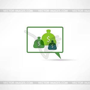 Money icon - vector clipart