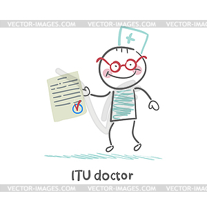 ITU doctor document - vector image