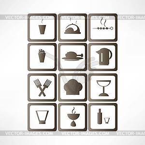 Food and drinks icon - vector clipart