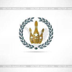 Bowling icon - vector clipart