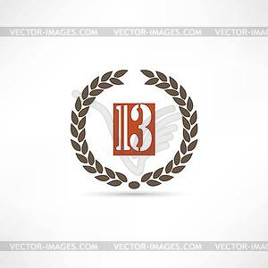 13 icon - vector clipart