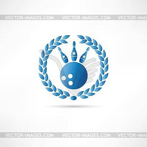 Bowling icon - vector image