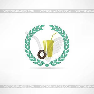 Food and drinks icon - vector clipart