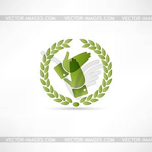 Hands icon - stock vector clipart