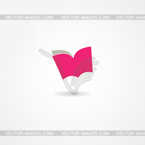 Book icon - vector clip art