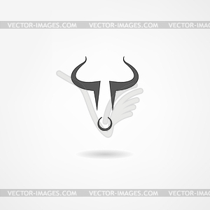 Bull icon - vector clipart