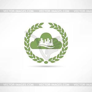 City icon - vector clipart