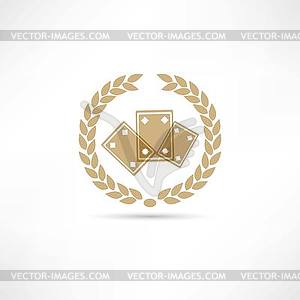 Card game icon - vector clipart