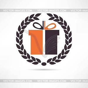 Gift icon - stock vector clipart