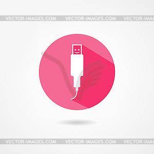 USB значок - векторный графический клипарт