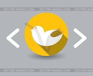 Flat design bird icon - vector clipart / vector image